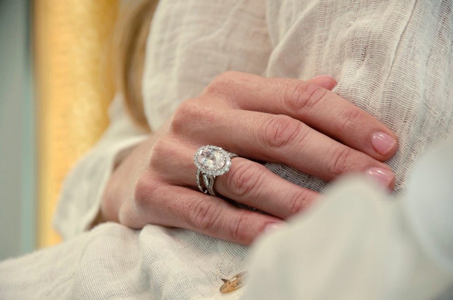 Pink Morganite Ring with a Halo of Diamonds - ForeverJewels Design Studio 8