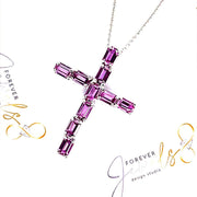 Pink Sapphire Cross - ForeverJewels Design Studio 8