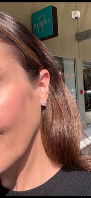 Pink Sapphire Diamond Halo Stud Earrings - ForeverJewels Design Studio 8