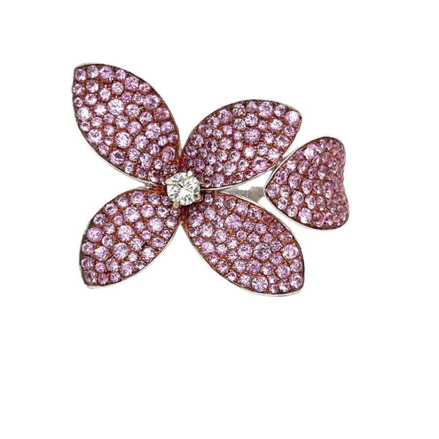 Pink Sapphire Flower Ring - ForeverJewels Design Studio 8