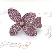 Pink Sapphire Flower Ring - ForeverJewels Design Studio 8