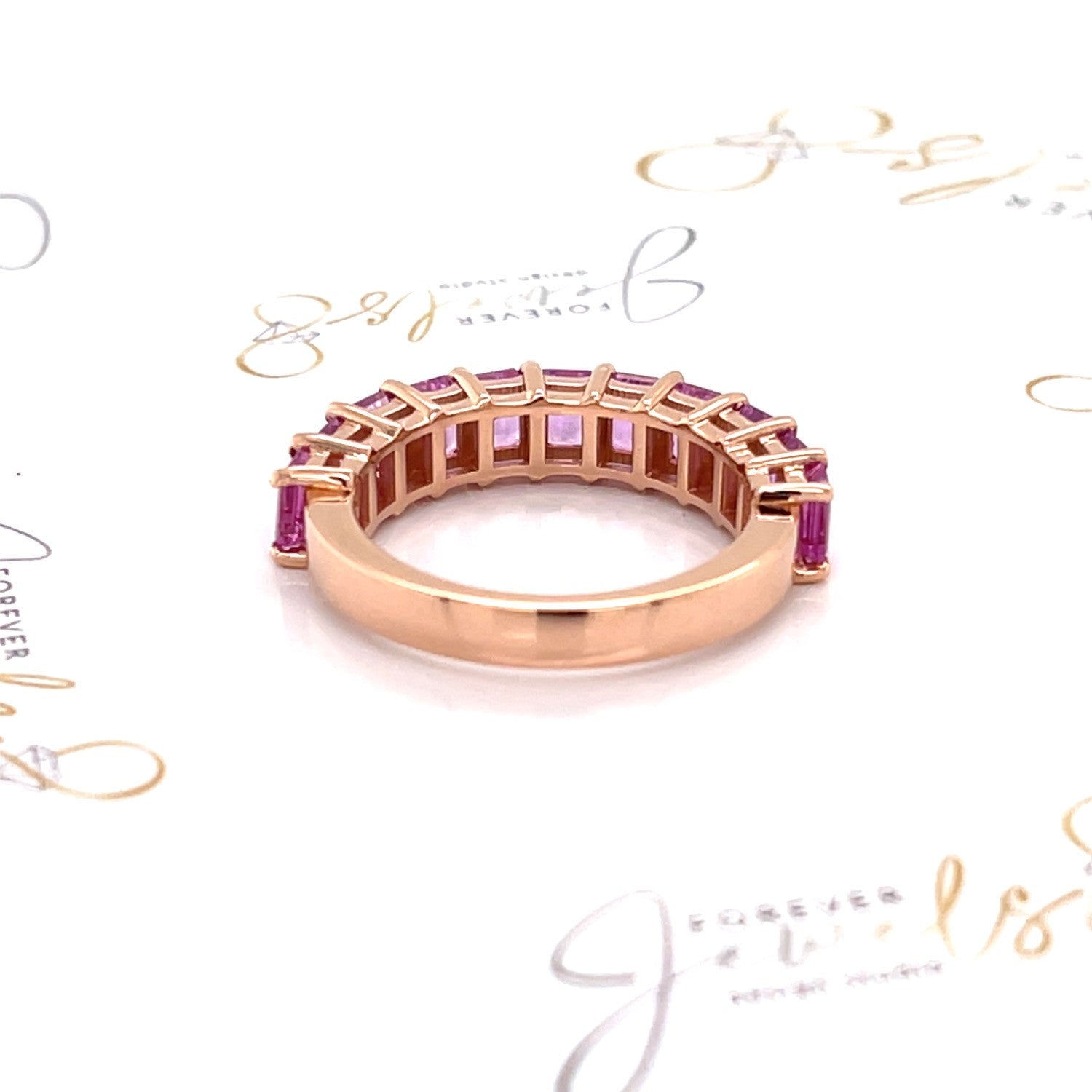Pink Sapphire Rose Gold Ring - ForeverJewels Design Studio 8
