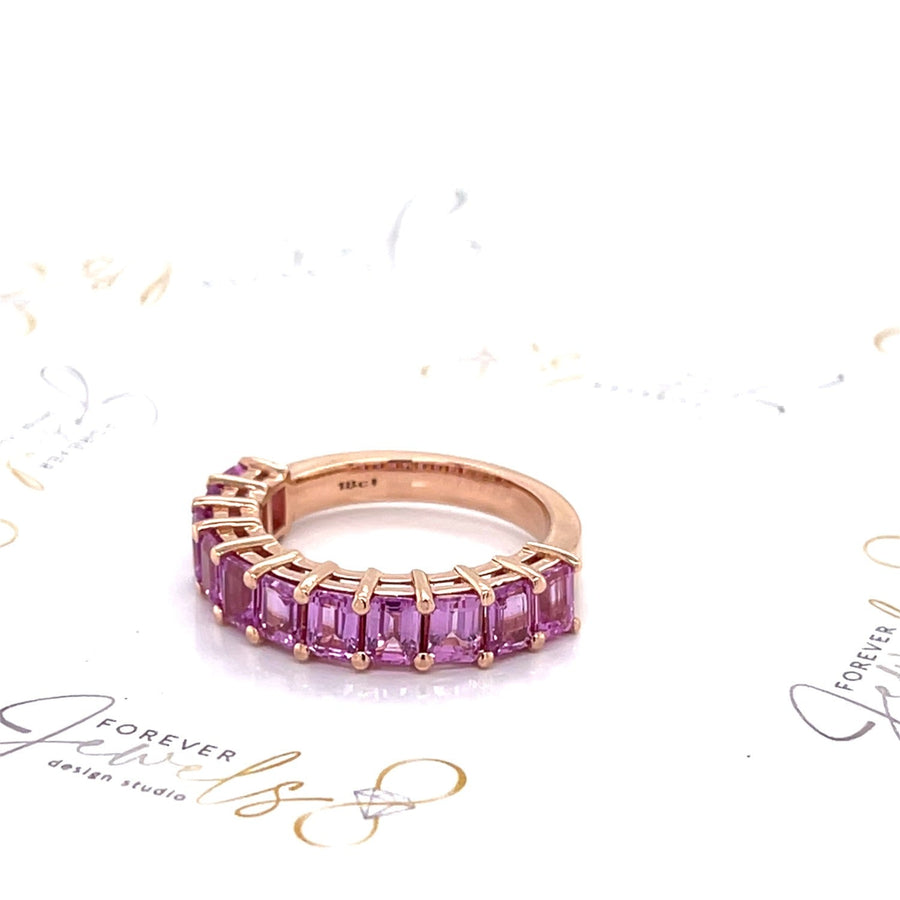 Pink Sapphire Rose Gold Ring - ForeverJewels Design Studio 8