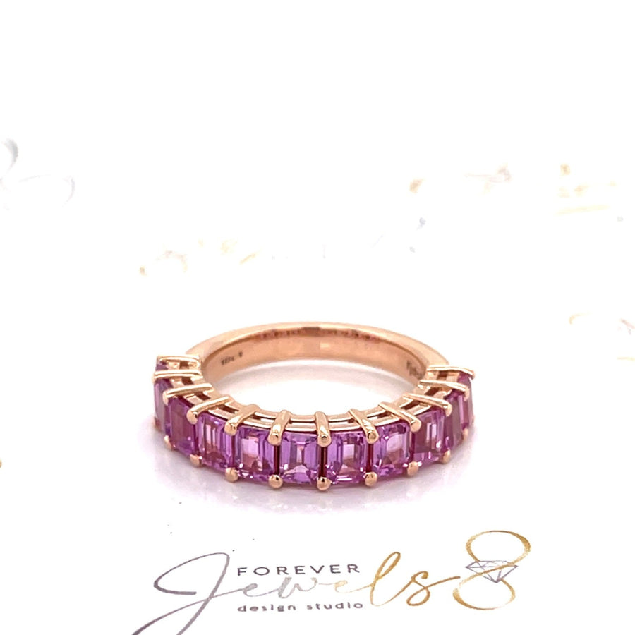 Pink Sapphire Rose Gold Ring - ForeverJewels Design Studio 8