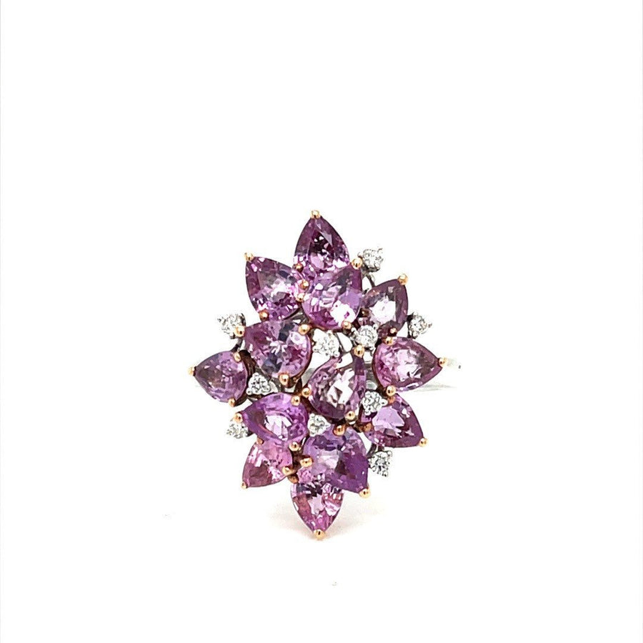 Pink Sapphires and Diamond Ring - ForeverJewels Design Studio 8