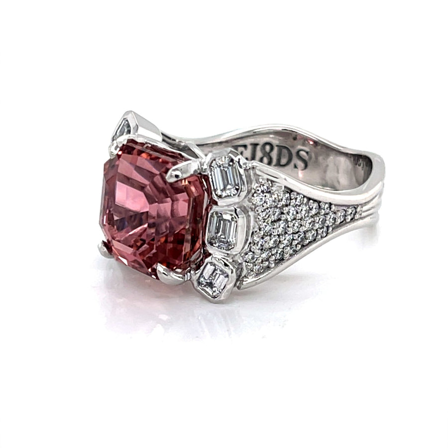 Pink Tourmaline and Diamond Ring - ForeverJewels Design Studio 8