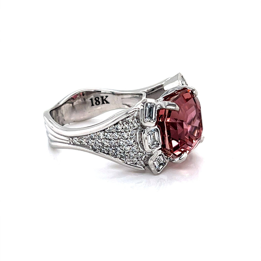 Pink Tourmaline and Diamond Ring - ForeverJewels Design Studio 8