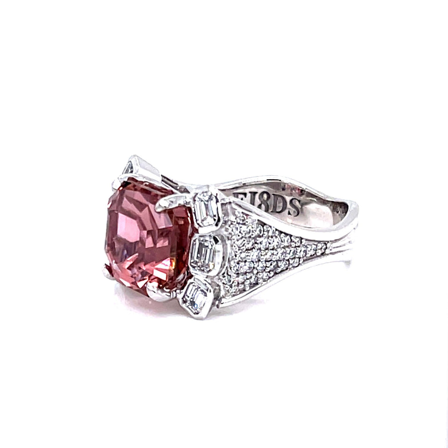 Pink Tourmaline and Diamond Ring - ForeverJewels Design Studio 8