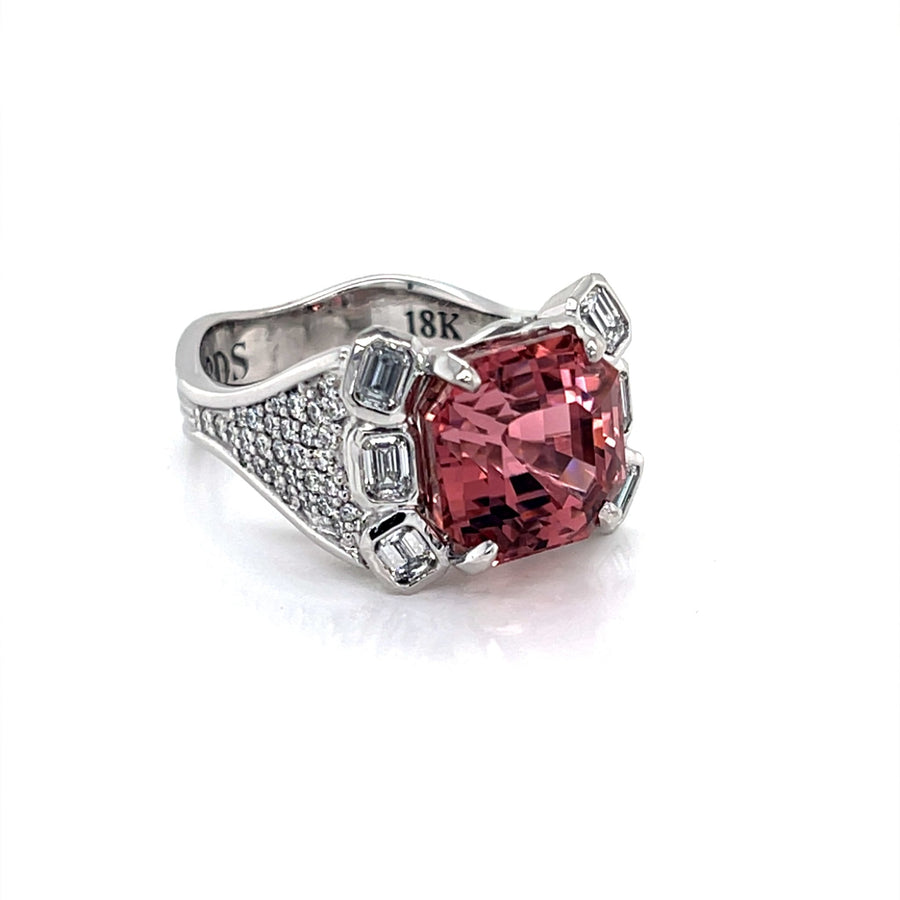Pink Tourmaline and Diamond Ring - ForeverJewels Design Studio 8