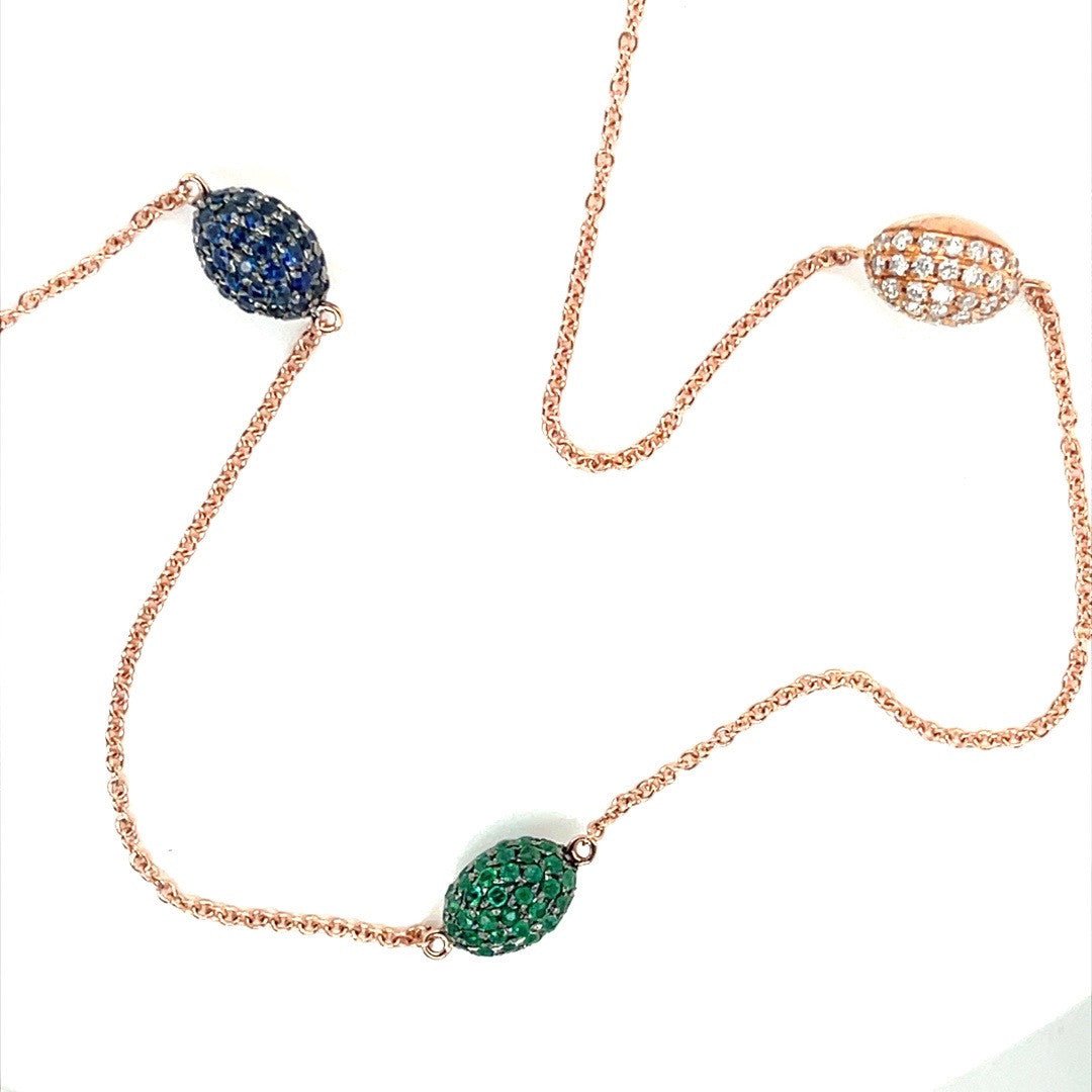 Precious Gemstones Diamond Necklace - ForeverJewels Design Studio 8