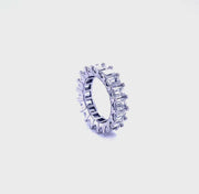 Eternity Emerald cut lab diamond Ring