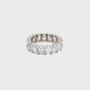 Eternity oval 5.47ct lab diamond Ring
