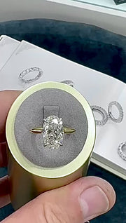 Oval Lab Diamond Engagement Ring