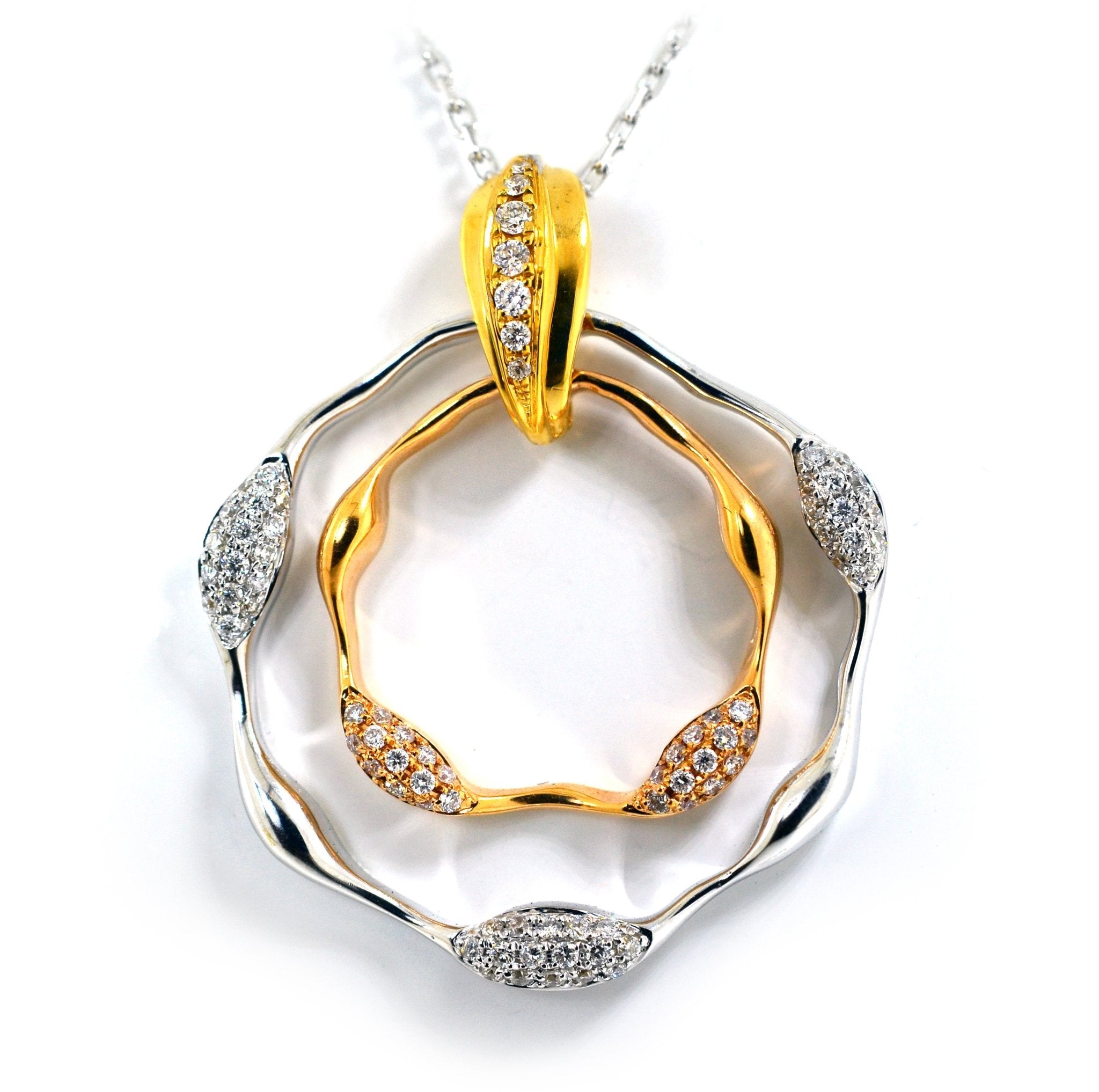 Rose and White Gold Diamond Pendant - ForeverJewels Design Studio 8