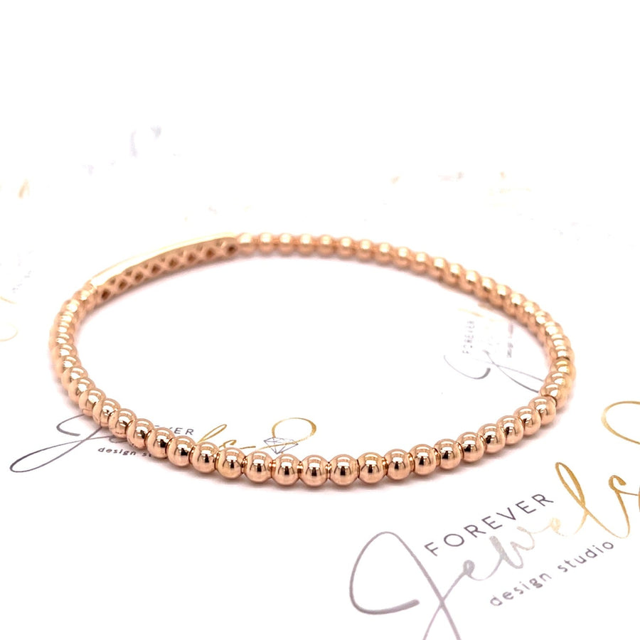 Rose Gold Beaded Diamond Bracelet - ForeverJewels Design Studio 8