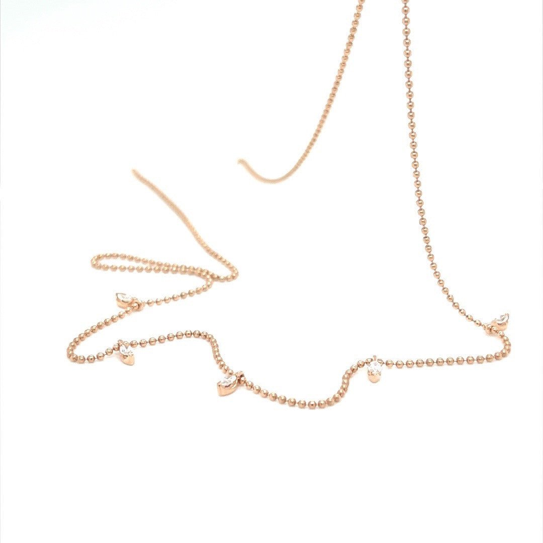 Rose Gold Diamond Necklace - ForeverJewels Design Studio 8