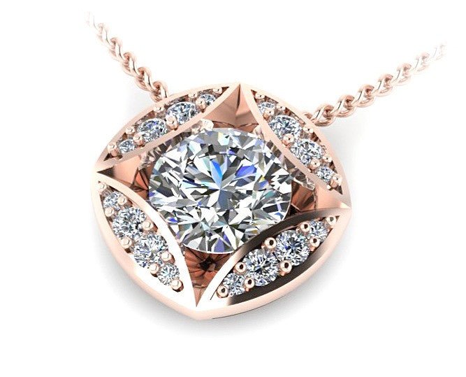 Rose Gold Diamond Pendant - ForeverJewels Design Studio 8