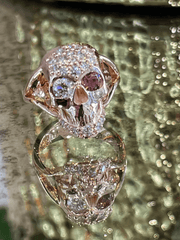 Rose gold diamond Skull Ring - ForeverJewels Design Studio 8