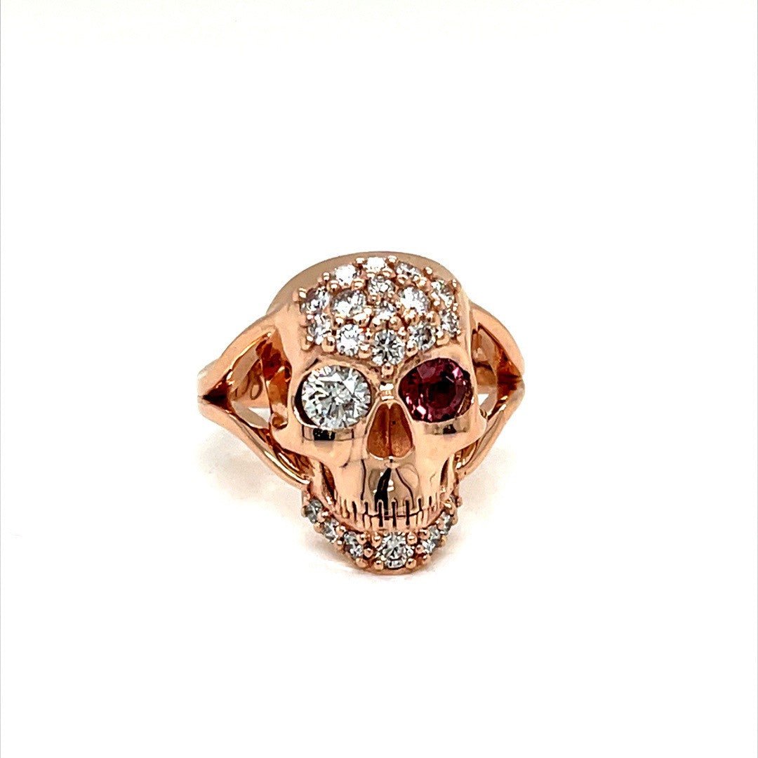 Rose gold diamond Skull Ring - ForeverJewels Design Studio 8