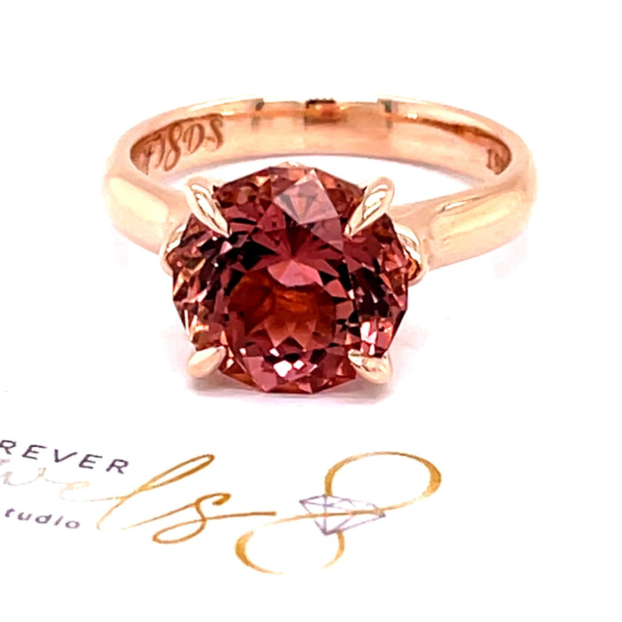 Rose Gold Pink Tourmaline Ring - ForeverJewels Design Studio 8