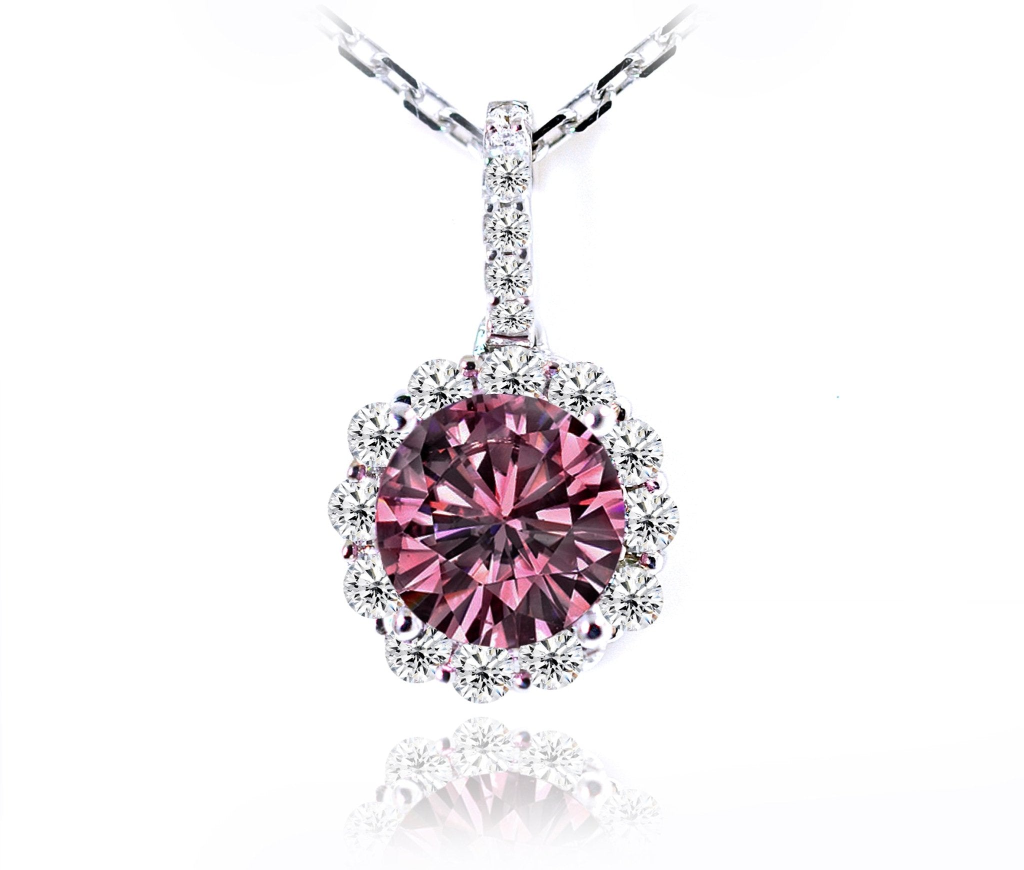 Rose Pink Spinel Pendant with Diamonds - ForeverJewels Design Studio 8