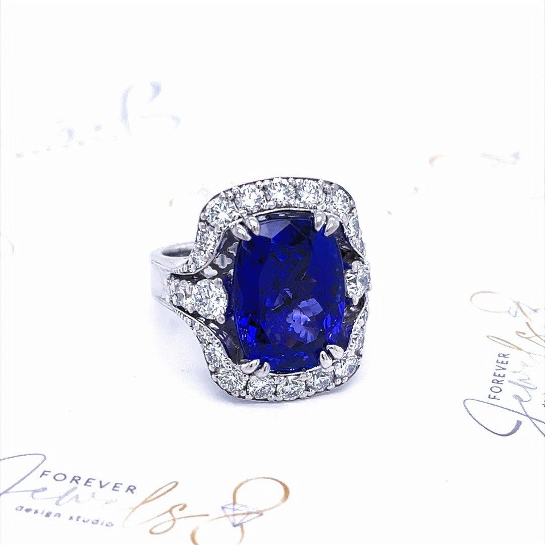 Royale Tanzanite and Diamond Ring - ForeverJewels Design Studio 8