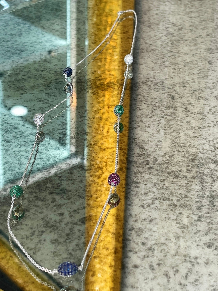 Sapphire, Rubies, Emerald and Diamond Necklace - ForeverJewels Design Studio 8