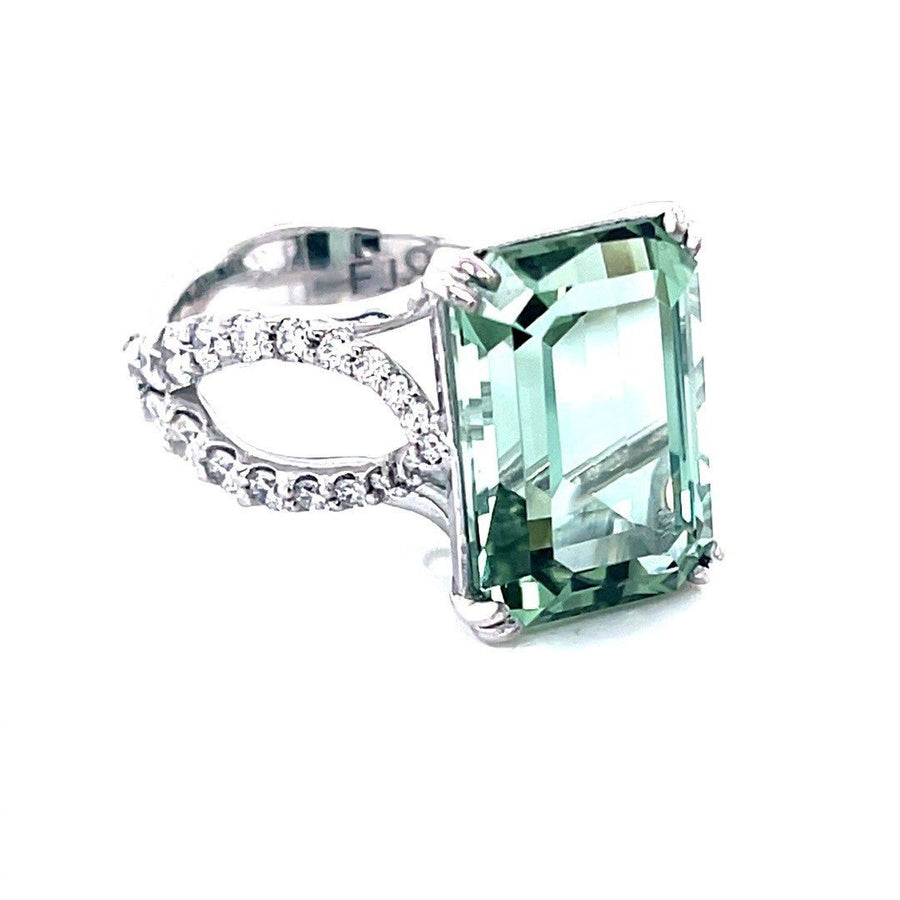 Seafoam Tourmaline and Diamond Ring - ForeverJewels Design Studio 8