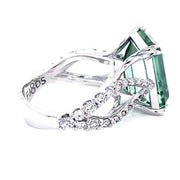 Seafoam Tourmaline and Diamond Ring - ForeverJewels Design Studio 8