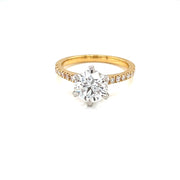 Solitaire Lab 1.8ct and Natural Diamond two tone Engagement Ring - ForeverJewels Design Studio 8