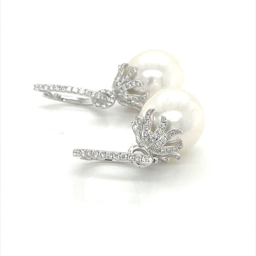 South Sea Pearl and Diamond Earrings - ForeverJewels Design Studio 8