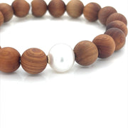 South Sea Pearl and Sandalwood beads Bracelet - ForeverJewels Design Studio 8