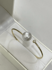 South Sea White Pearl Diamond Bangle - ForeverJewels Design Studio 8