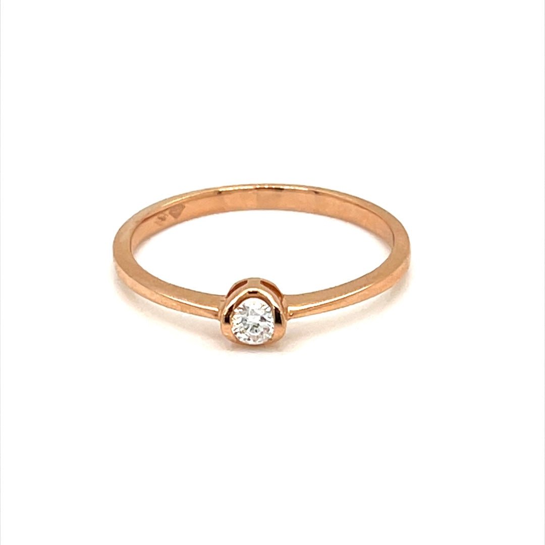 Stackable 18k Rose gold Diamond Ring - ForeverJewels Design Studio 8