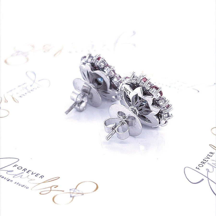 Summer Aquamarine , Pink Tourmaline and Diamond Earrings - ForeverJewels Design Studio 8