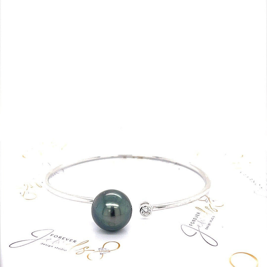 Tahitian Pearl and Diamond Bangle - ForeverJewels Design Studio 8