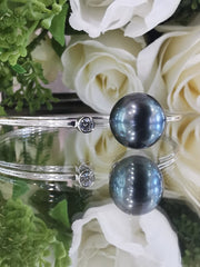 Tahitian Pearl and Diamond Bangle - ForeverJewels Design Studio 8