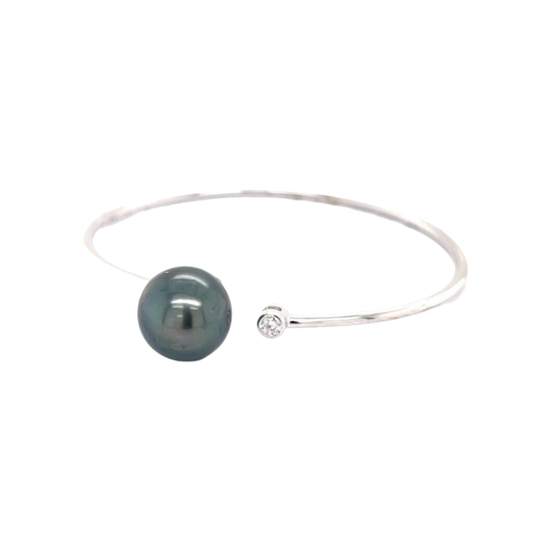 Tahitian Pearl and Diamond Bangle - ForeverJewels Design Studio 8