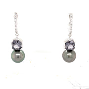 Tahitian Pearl and Diamond Spinel Earrings - ForeverJewels Design Studio 8