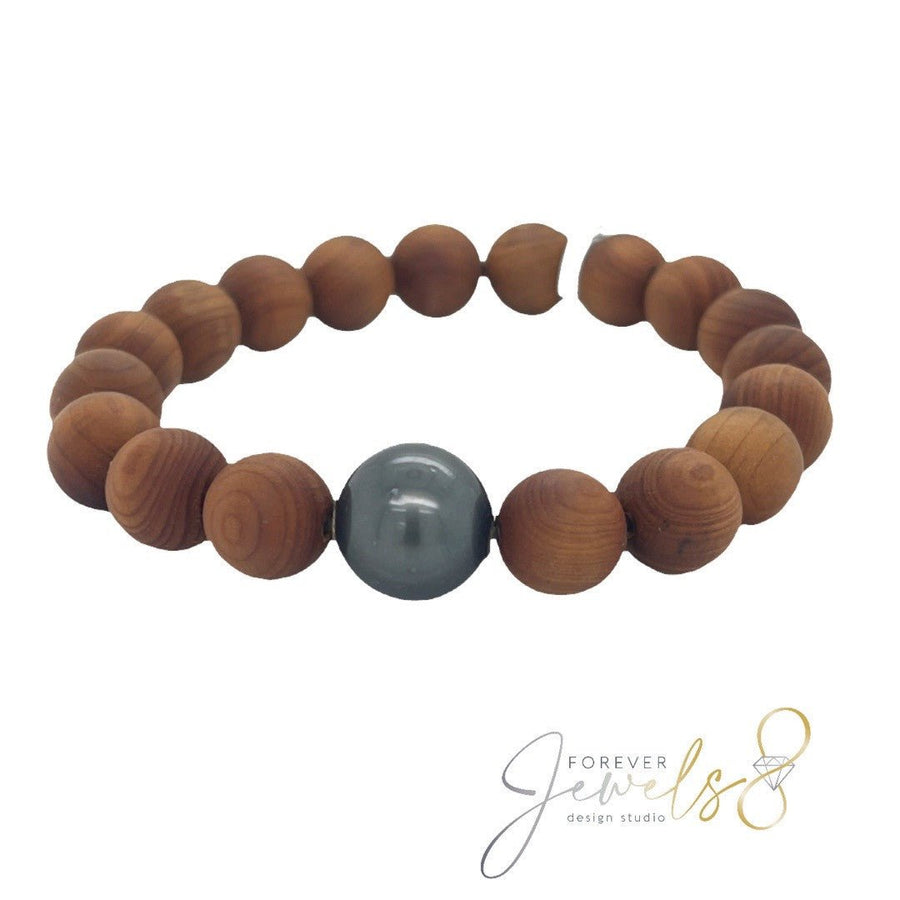 Tahitian Pearl Sandalwood bracelet - ForeverJewels Design Studio 8