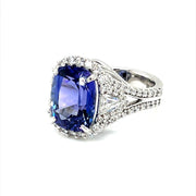 Tanzanite and Diamond Halo Ring - ForeverJewels Design Studio 8