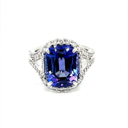 Tanzanite and Diamond Halo Ring - ForeverJewels Design Studio 8