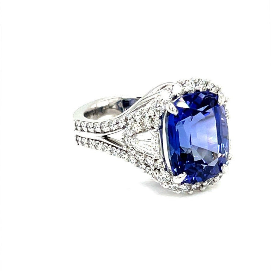 Tanzanite and Diamond Halo Ring - ForeverJewels Design Studio 8