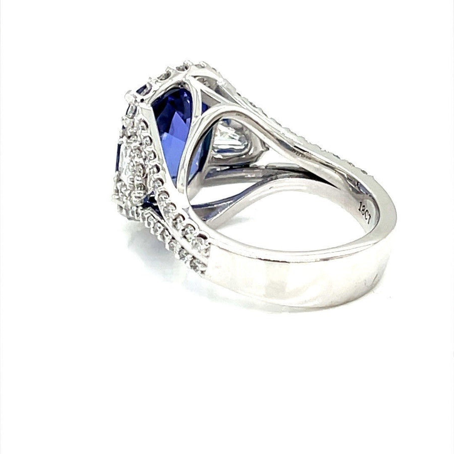 Tanzanite and Diamond Halo Ring - ForeverJewels Design Studio 8