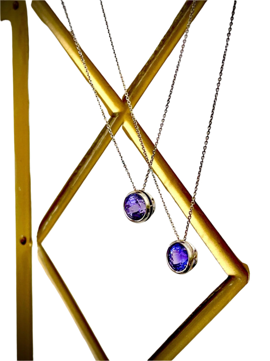 Tanzanite Floating Pendant - ForeverJewels Design Studio 8