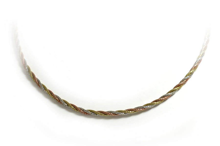 Tri Gold Chocker Rose, Yellow White Gold - ForeverJewels Design Studio 8