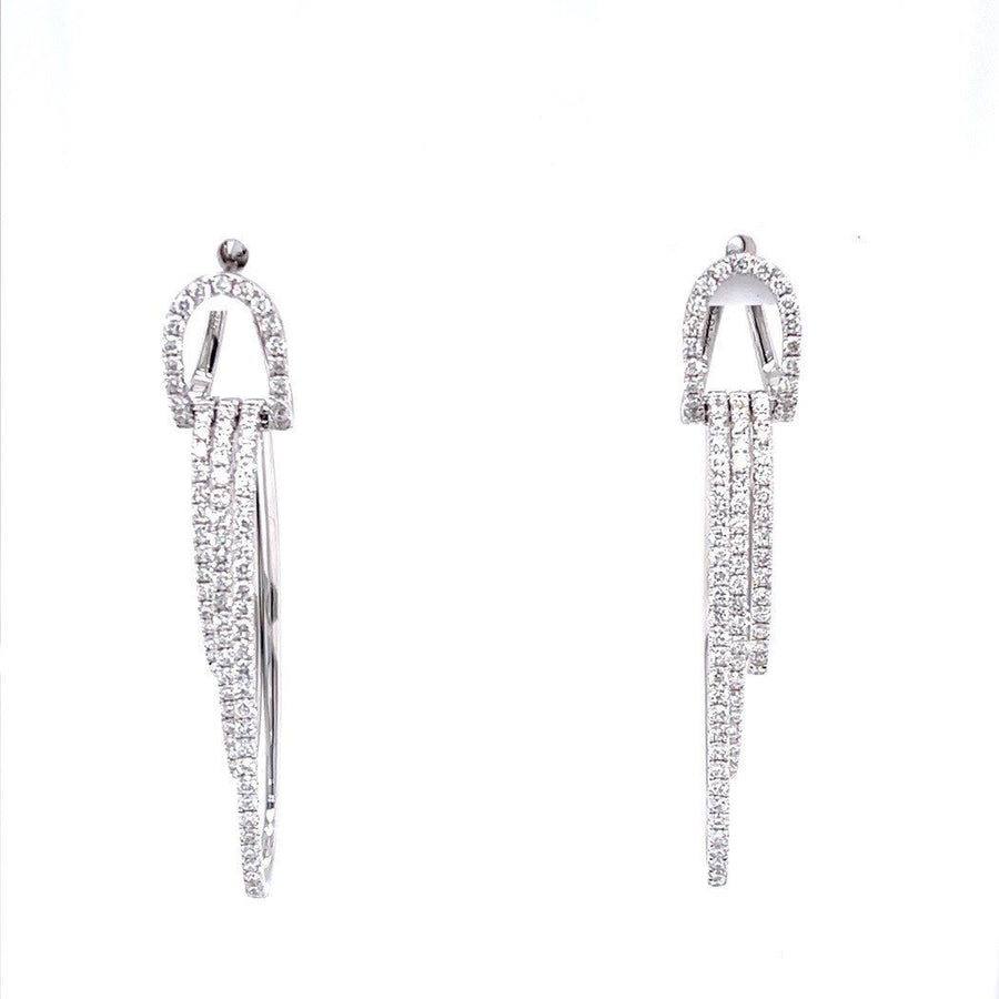 Triple tier Diamond Hoop Earrings - ForeverJewels Design Studio 8