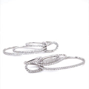 Triple tier Diamond Hoop Earrings - ForeverJewels Design Studio 8