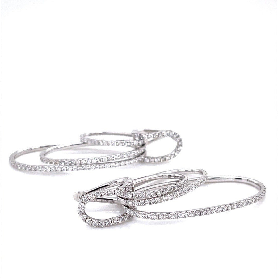 Triple tier Diamond Hoop Earrings - ForeverJewels Design Studio 8