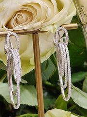 Triple tier Diamond Hoop Earrings - ForeverJewels Design Studio 8